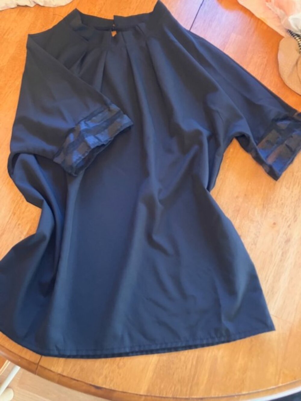 Nice Black Top with Sheer Sleeves